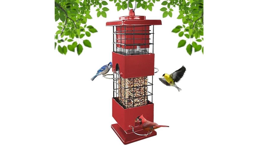 squirrel proof outdoor bird feeder