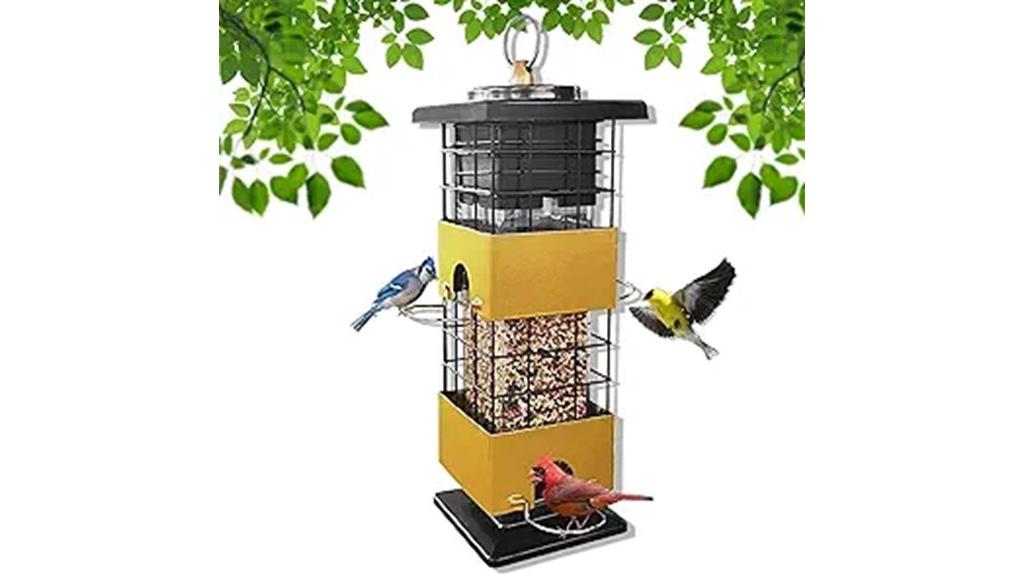 squirrel proof outdoor bird feeder