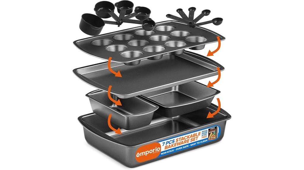 stackable marble coated bakeware