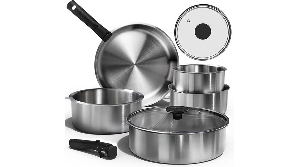 stainless steel cookware set