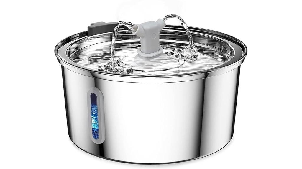 stainless steel pet fountain