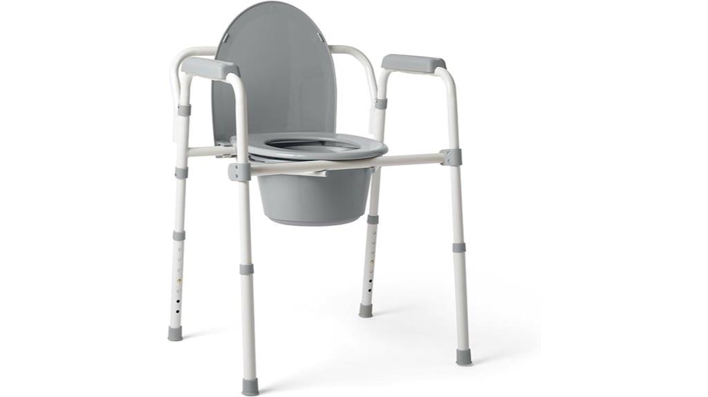 steel bedside commode