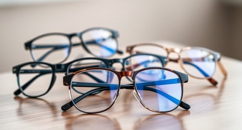 stylish blue light glasses