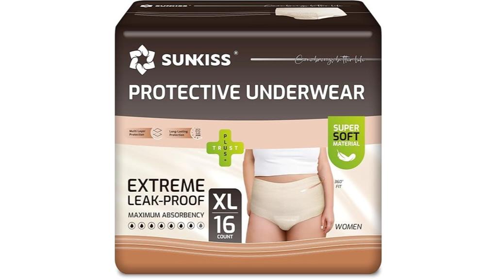 sunkiss incontinence underwear large