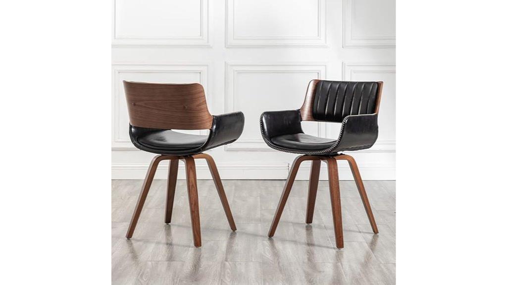 swivel faux leather chairs
