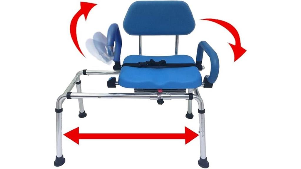 swivel seat pivoting arms
