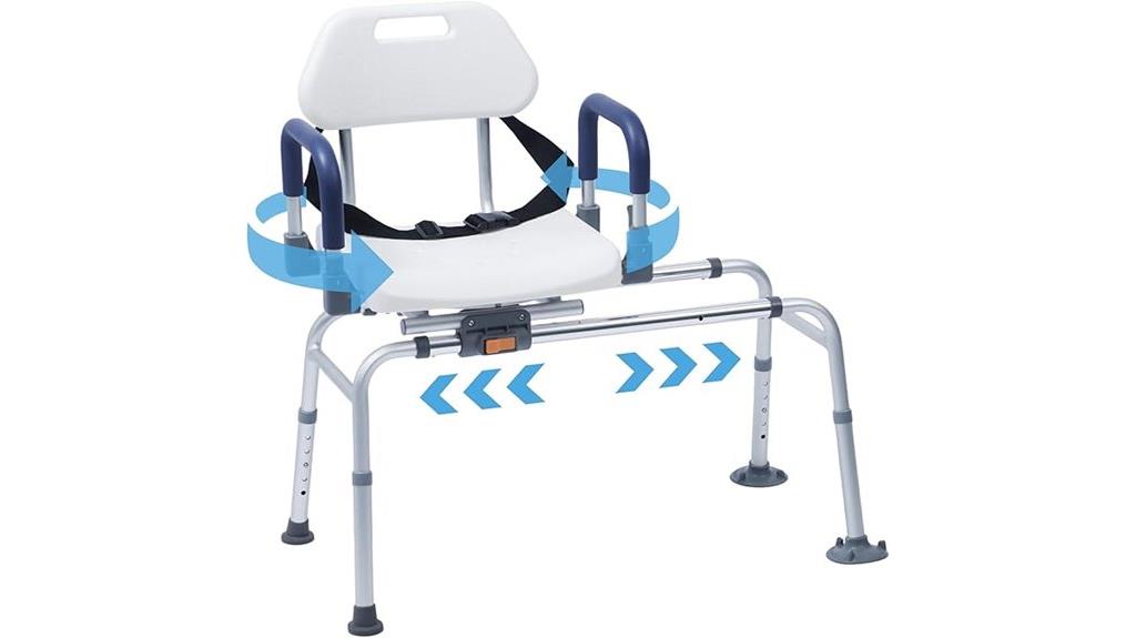 swivel sliding shower chair