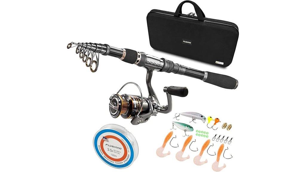 telescopic fishing rod combo