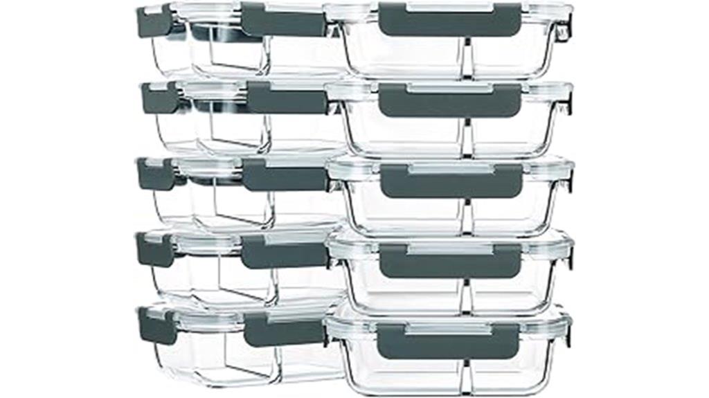 ten pack glass containers