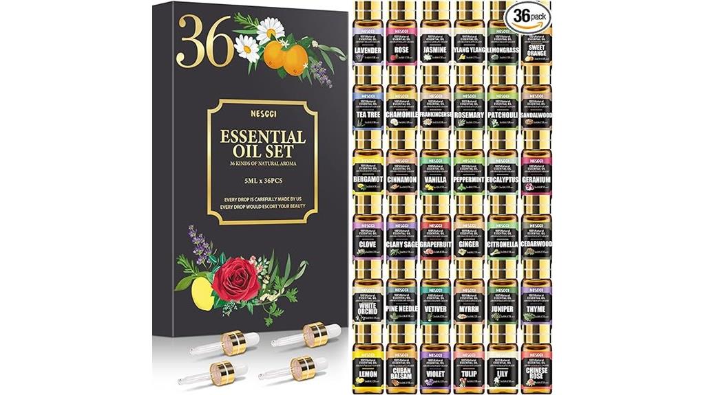 thirty six 5ml essential oils