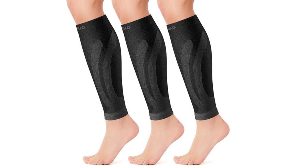 three pair calf sleeves