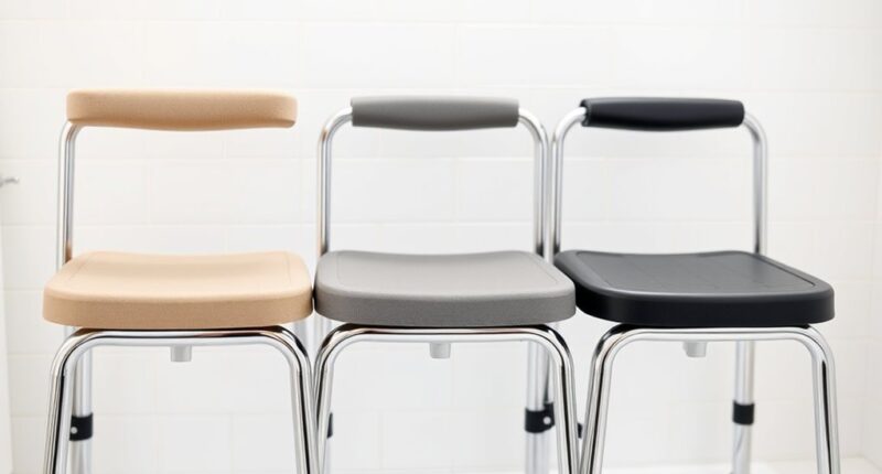 top adjustable shower stools