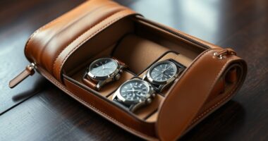 top leather watch storage