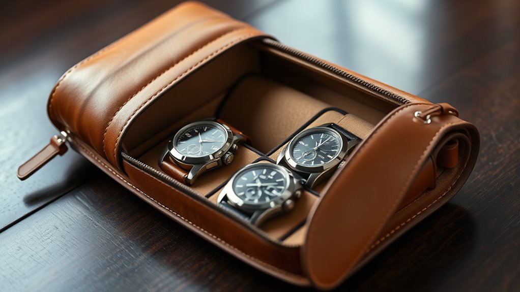 top leather watch storage