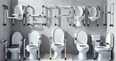 top toilet safety frames