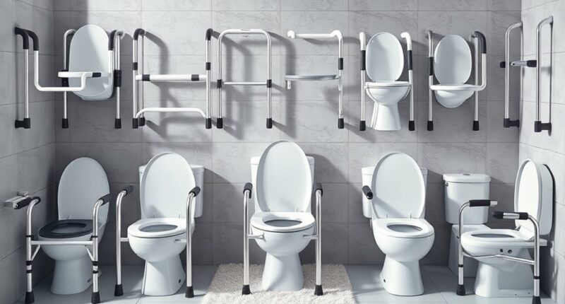 top toilet safety frames