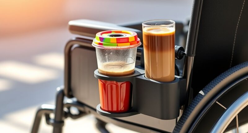 top wheelchair drink holders