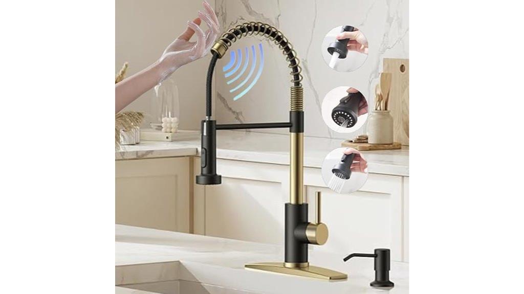 touch activated pull down faucet