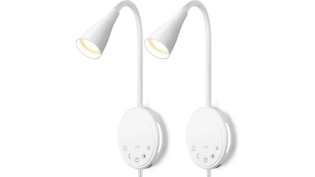 touch controlled led reading light