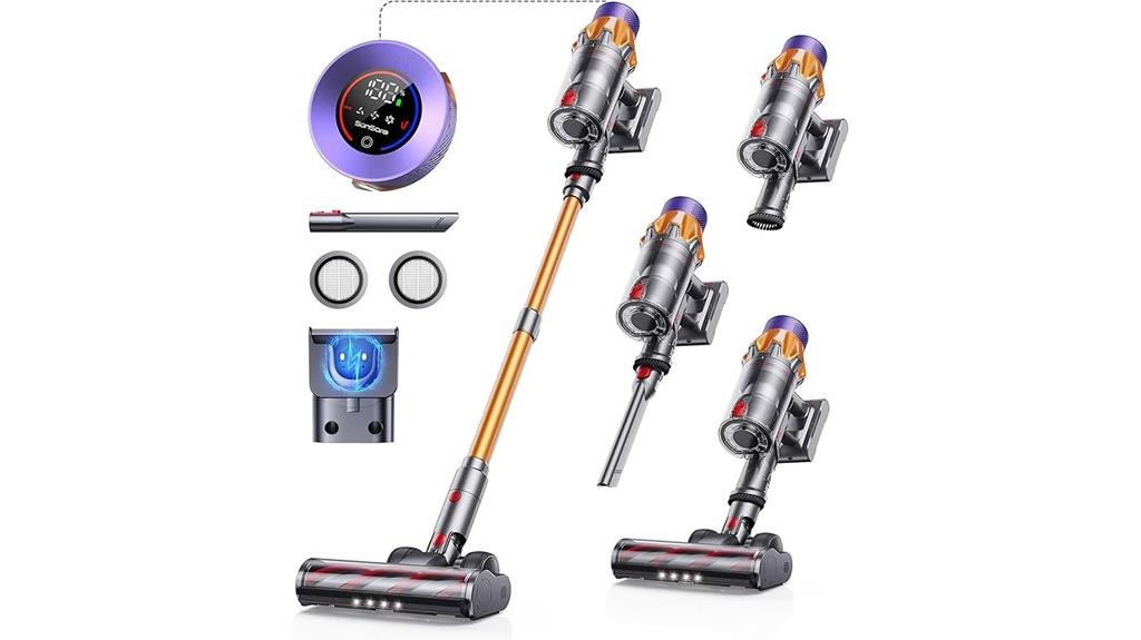 touchscreen self standing vacuum