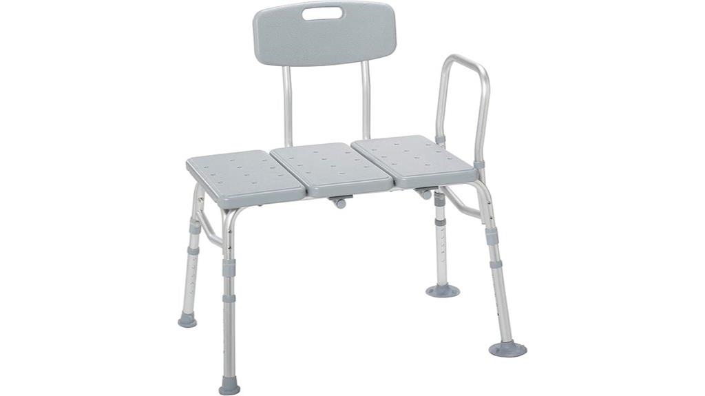 transfer bench with armrest
