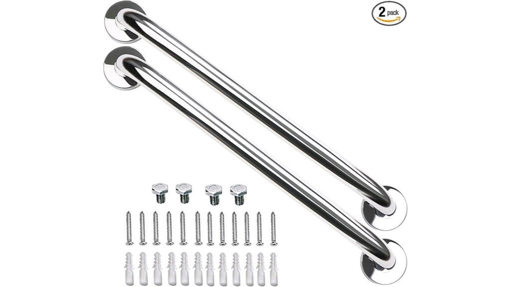 two pack chrome shower bars