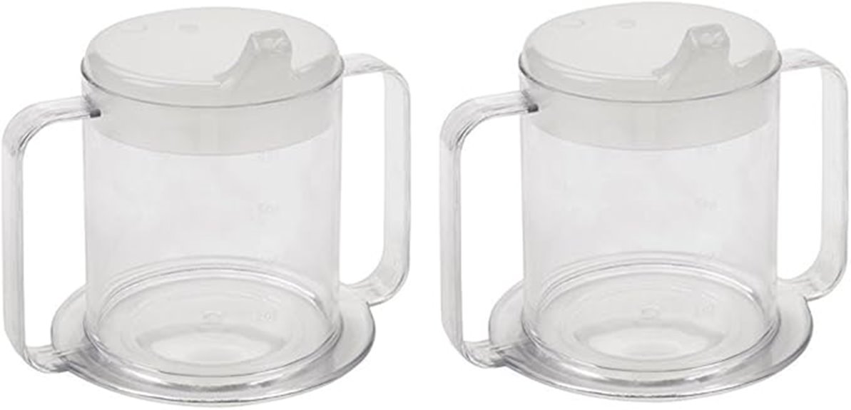 two pack plastic mugs