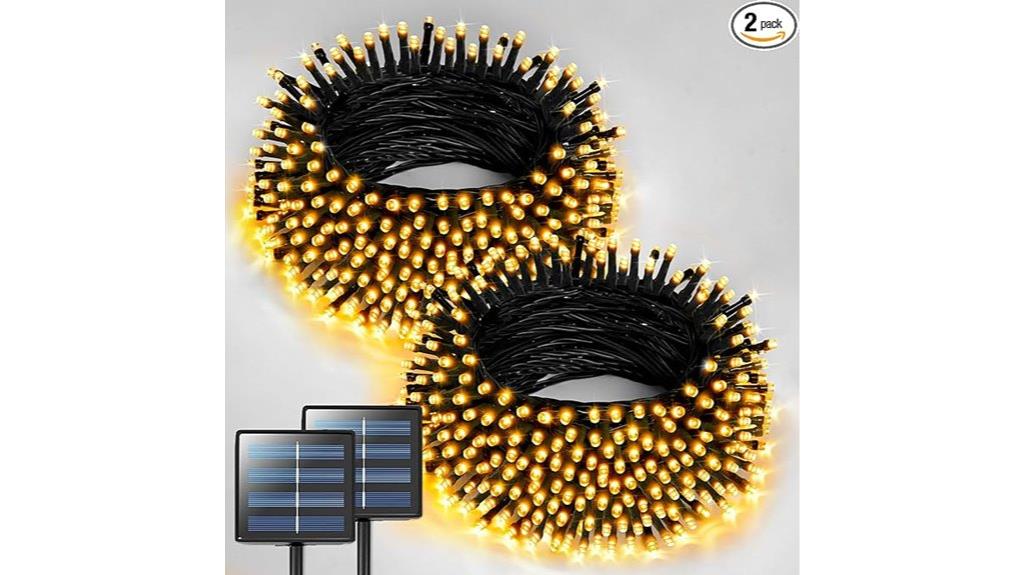 two pack solar string lights