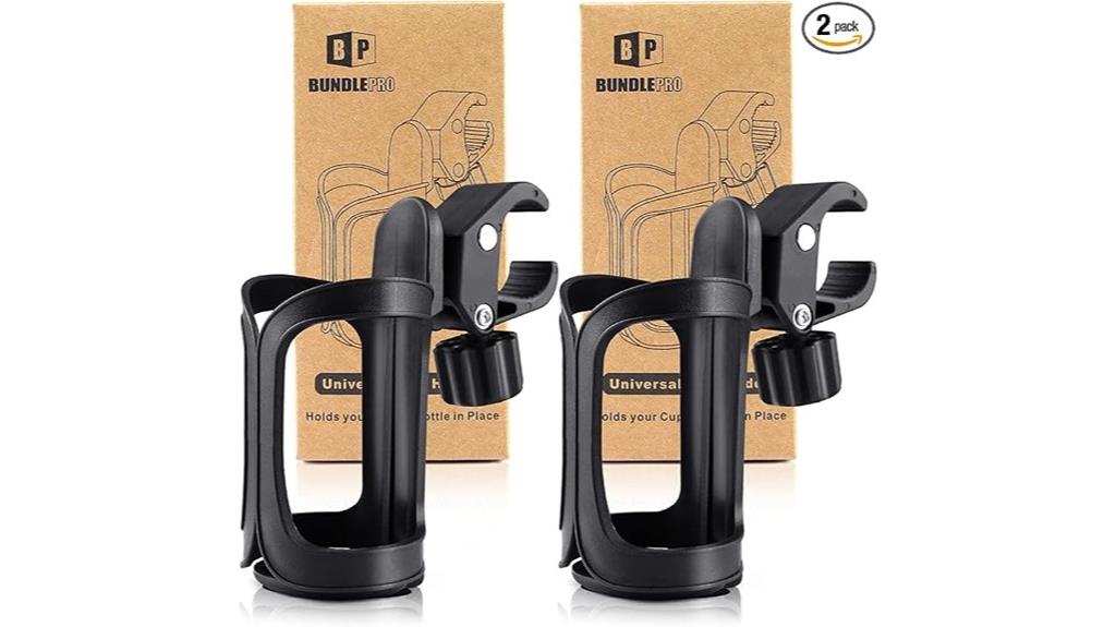 two stroller cup holders