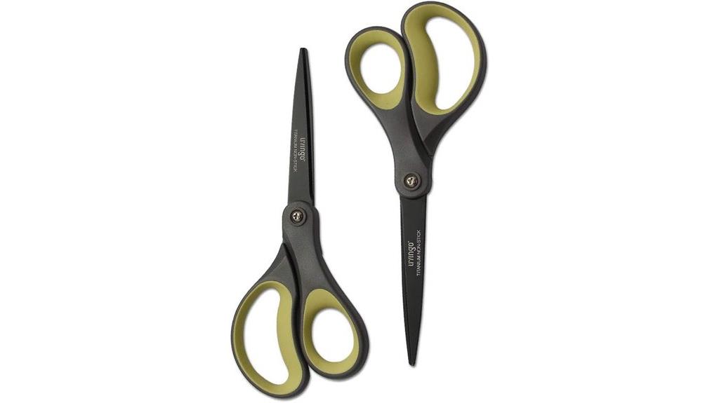two titanium non stick scissors