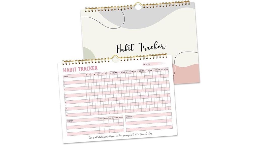 undated spiral habit planner