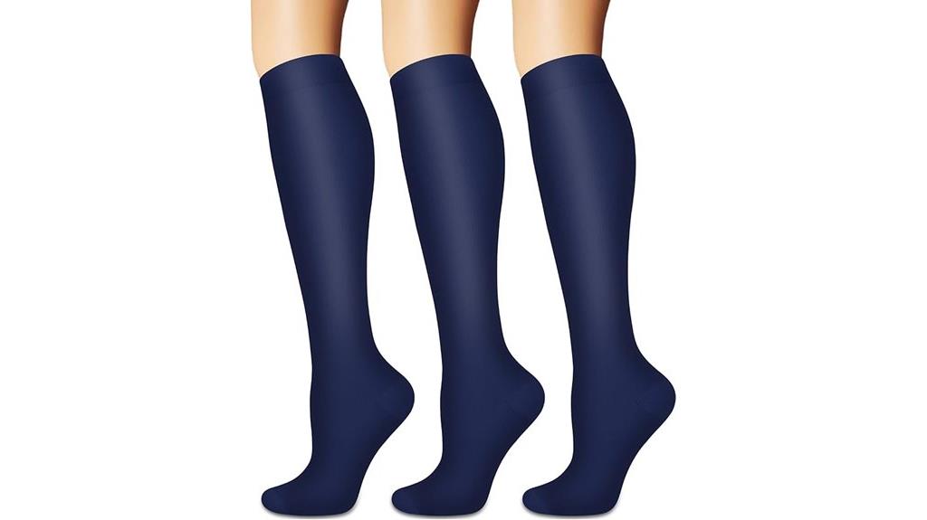 unisex 3 pair compression socks
