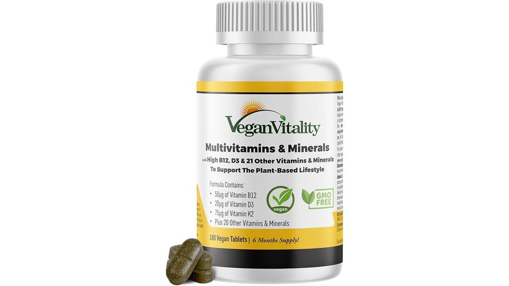 vegan multivitamins 180 tablets