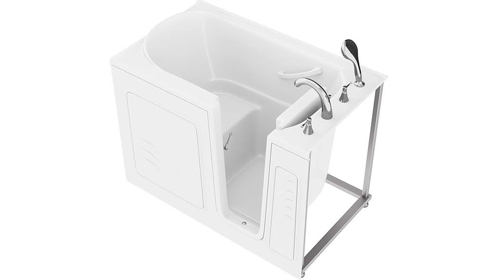 walk in tub 53x30 white