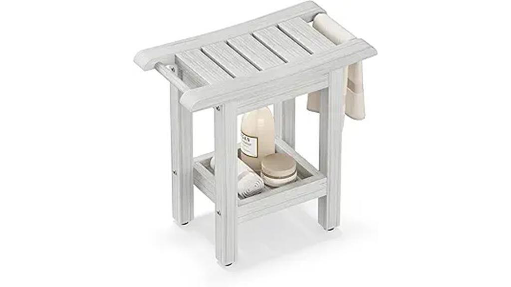 water resistant shower bench