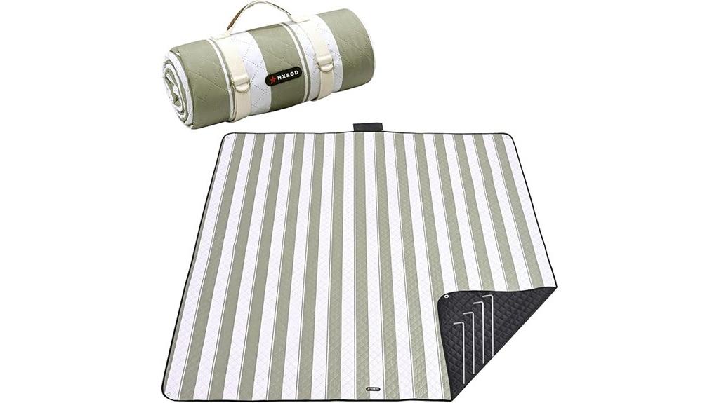waterproof picnic blanket with stakes