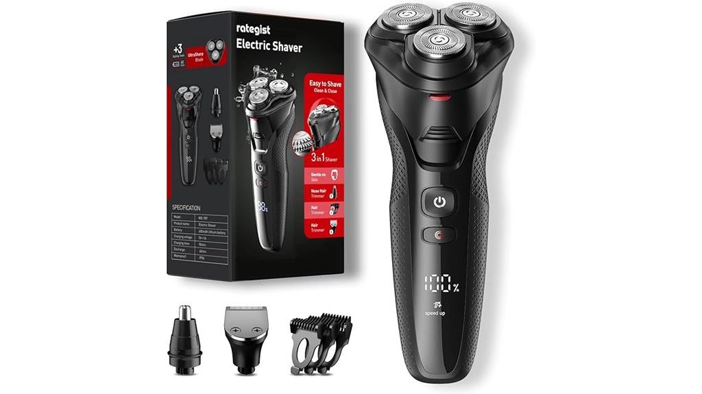 waterproof rechargeable men s razor