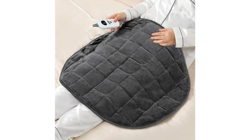 weighted grey heating blanket