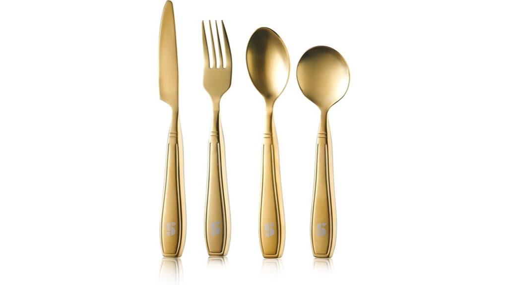 weighted stainless steel flatware