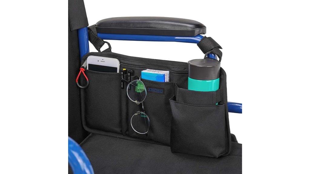 wheelchair bag with cup holder