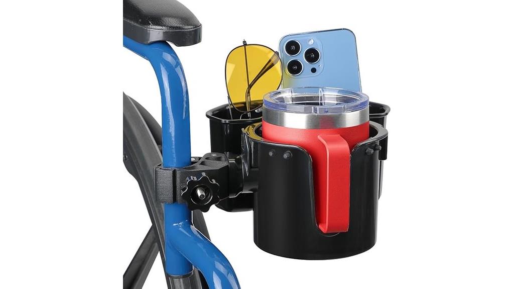 wheelchair cup holder storage