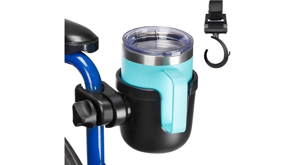 wheelchair rollator drink holder
