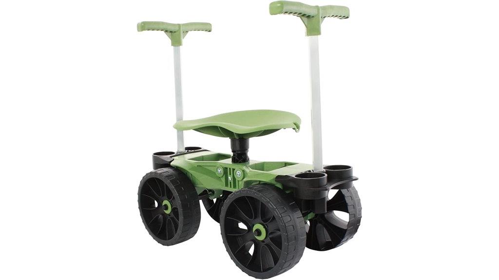 wheeled garden stool