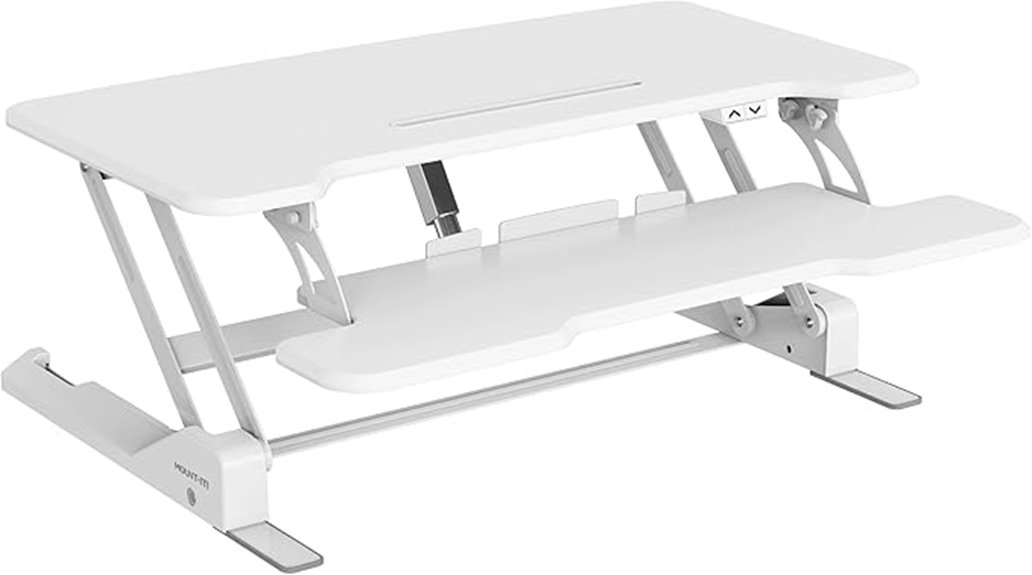 white electric desk converter