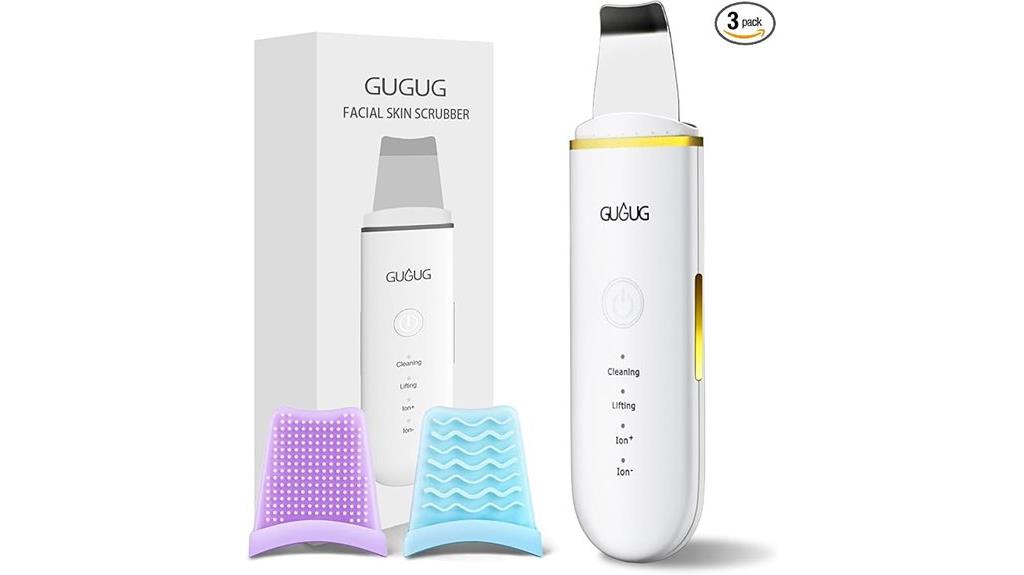 white facial skin scrubber