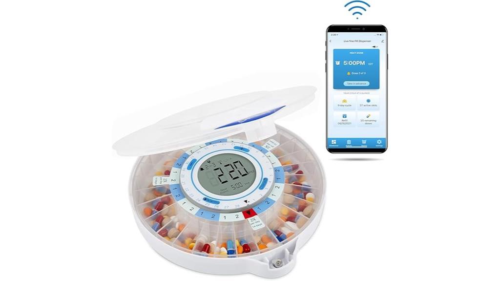 wifi enabled locking pill dispenser