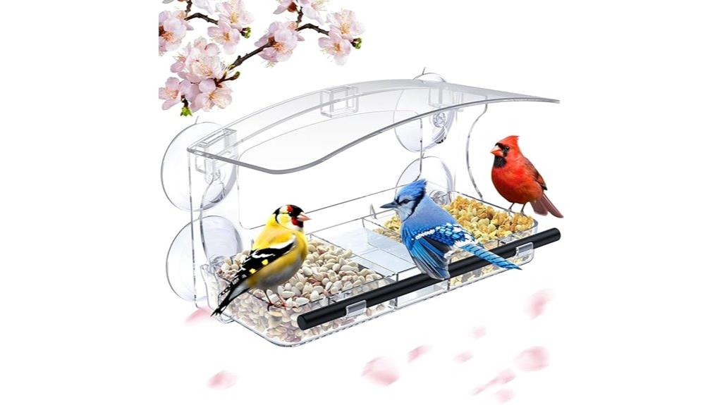 window mounted bird feeder