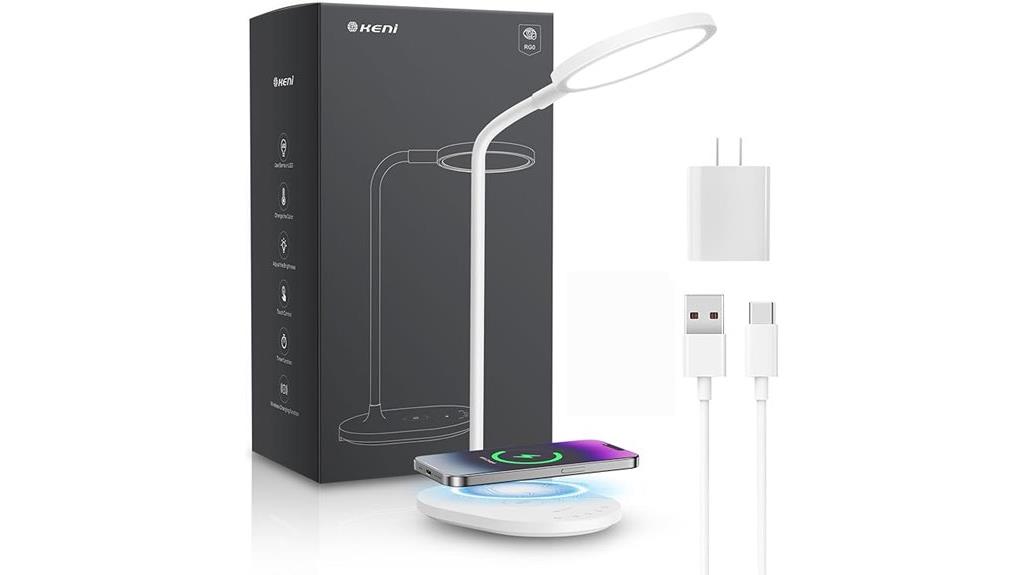 wireless charging desk lamp