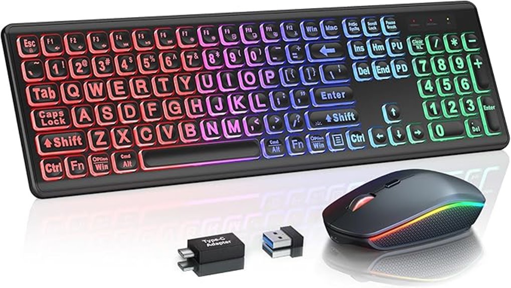 wireless keyboard mouse combo