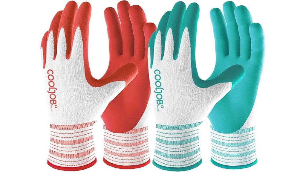 women s gardening gloves red green